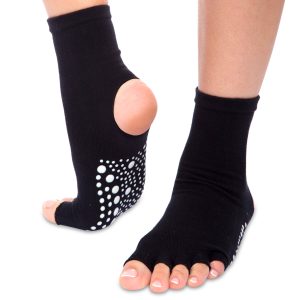 Chaussettes de yoga antidérapantes à bout ouvert sans talons